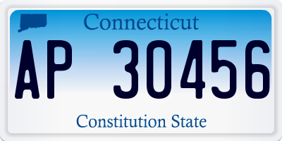 CT license plate AP30456