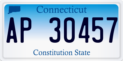 CT license plate AP30457