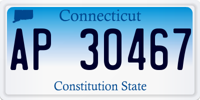 CT license plate AP30467