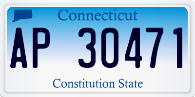 CT license plate AP30471