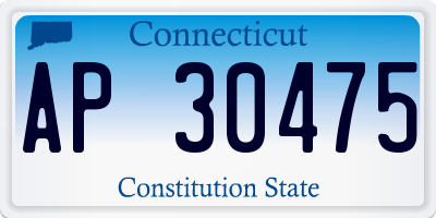 CT license plate AP30475