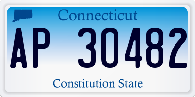 CT license plate AP30482