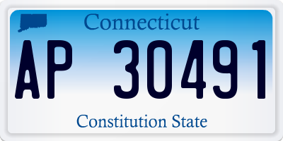 CT license plate AP30491