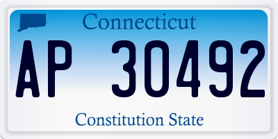 CT license plate AP30492