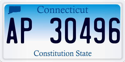 CT license plate AP30496