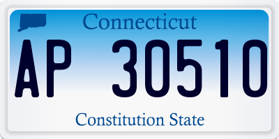 CT license plate AP30510