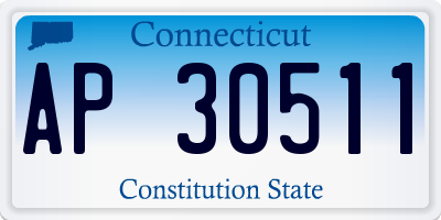 CT license plate AP30511