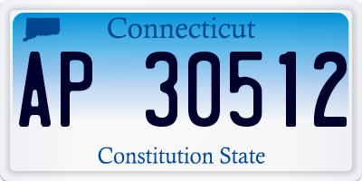 CT license plate AP30512