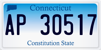 CT license plate AP30517
