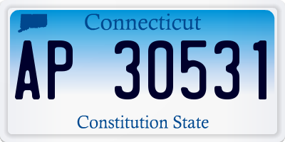 CT license plate AP30531