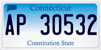CT license plate AP30532