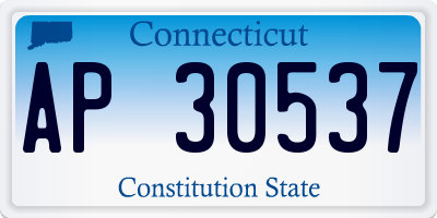 CT license plate AP30537