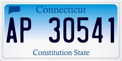 CT license plate AP30541