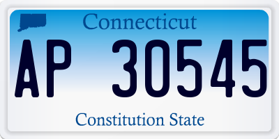 CT license plate AP30545