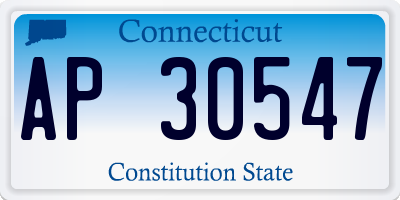 CT license plate AP30547
