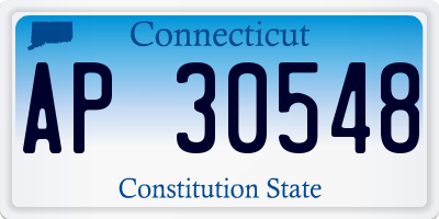 CT license plate AP30548