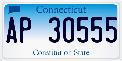 CT license plate AP30555