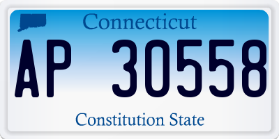 CT license plate AP30558