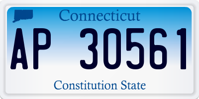 CT license plate AP30561