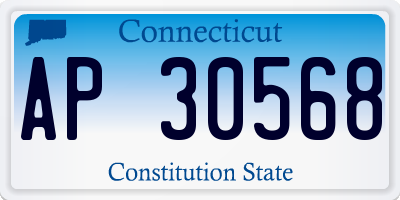 CT license plate AP30568