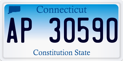 CT license plate AP30590