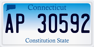 CT license plate AP30592