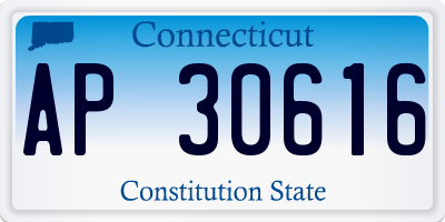 CT license plate AP30616