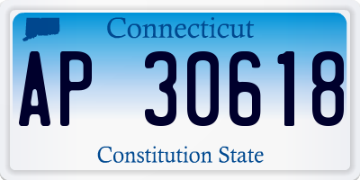CT license plate AP30618