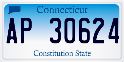 CT license plate AP30624