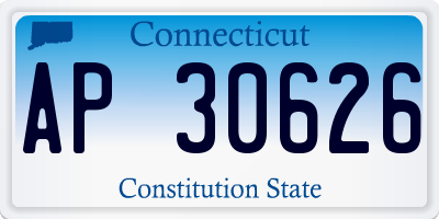 CT license plate AP30626