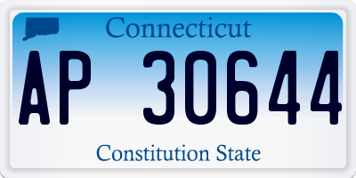 CT license plate AP30644