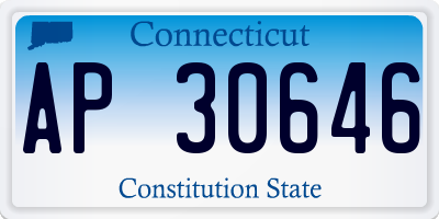 CT license plate AP30646