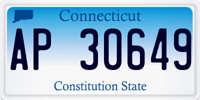 CT license plate AP30649