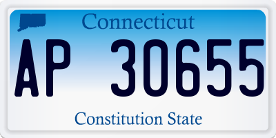 CT license plate AP30655