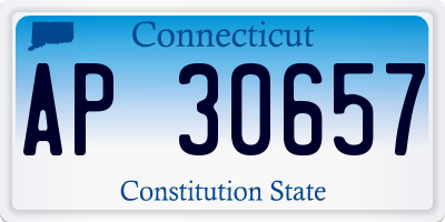 CT license plate AP30657