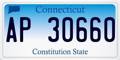CT license plate AP30660