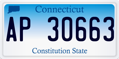 CT license plate AP30663