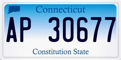 CT license plate AP30677