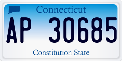 CT license plate AP30685