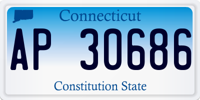 CT license plate AP30686