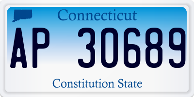 CT license plate AP30689