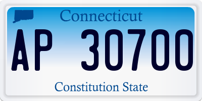 CT license plate AP30700