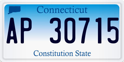 CT license plate AP30715