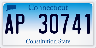 CT license plate AP30741