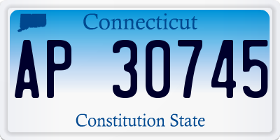 CT license plate AP30745