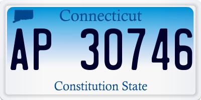 CT license plate AP30746