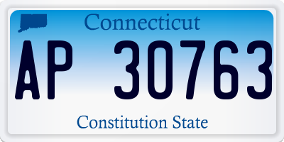 CT license plate AP30763