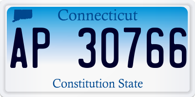 CT license plate AP30766
