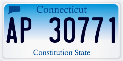 CT license plate AP30771