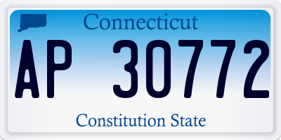 CT license plate AP30772